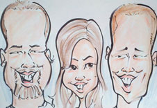 Birthday Party in caricature